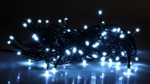 Lampki choinkowe wewnętrzne LED 100 szt. z dodatkowym gniazdem LW-ECO-LED-100G ZB zimno białe