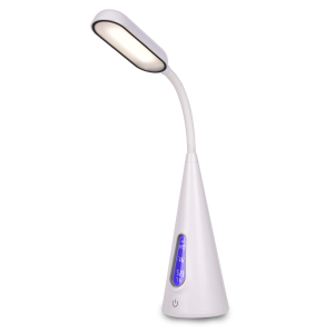 Lampka biurkowa LED MULTI + wyświetlacz biała