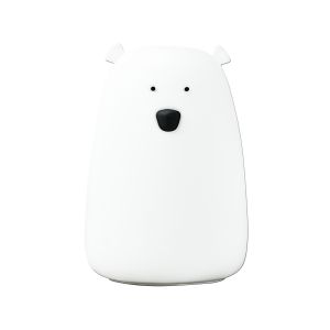 Lampka silikonowa LED MIŚ Biały "TAP TAP", wbudowany akumulator, USB