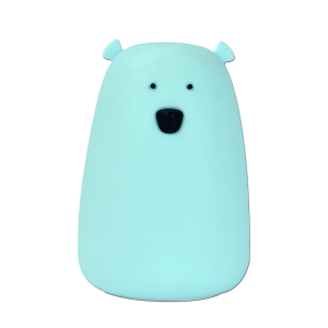 Lampka silikonowa LED MIŚ Niebieski "TAP TAP", wbudowany akumulator, USB