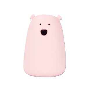 Lampka silikonowa LED MIŚ Różowy "TAP TAP", wbudowany akumulator, USB