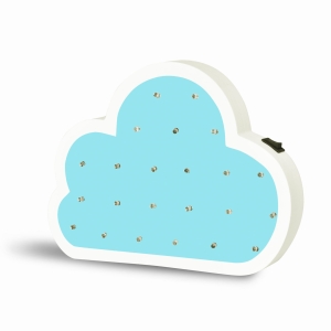 Lampka dekoracyjna drewniana LED CHMURKA na baterie