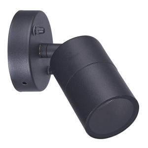 Kinkiet ogrodowy OLIMP 1xGU10 czarny, ruchomy stal