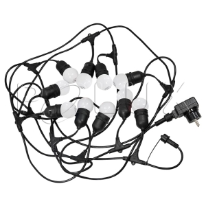 Girlanda zewnętrzna PARTY M 5,6 m E27 10 x G45 mleczny 36V 6W