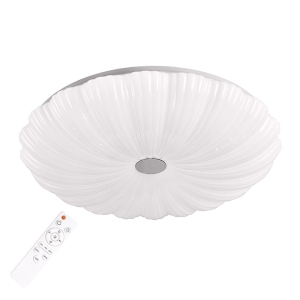 Plafon LED okrągły z pilotem ściemnialny FLOWER 50 72W 48cm 8000lm 3000-6000K IP20 biały Goldlux