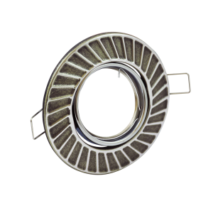 Oprawa podtynkowa FOBOS 7805 metal 2in1 srebrny antyczny + gniazdo przyłączeniowe MR16