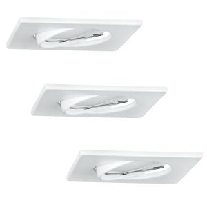 Oprawki LED OLIN-IQA90W1-250 kwadratowe biale 3pak