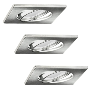 Oprawki LED OLIN-IQA90N1-250 kwadratowe nikiel 3pak