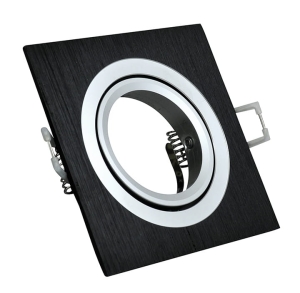 Oprawa podtynkowa SOUTH OPAL-IQA92B2 alum 2in1 czarna szczotkowana kwadratowa