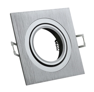 Oprawa podtynkowa SOUTH OPAL-IQA92S2 alum 2in1 srebrna szczotkowana kwadratowa