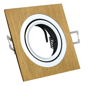 Oprawa podtynkowa SOUTH OPAL-IQA92G2 alum 2in1 złota szczotkowana kwadratowa