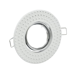 Oprawa podtynkowa FOBOS 7807 metal 2in1 bialo-srebrny + gniazdo przyłączeniowe MR16