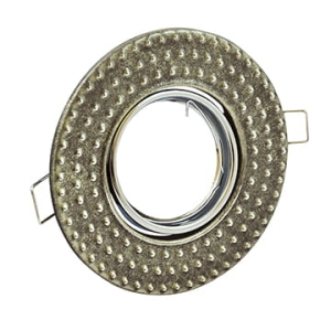 Oprawa podtynkowa FOBOS 7807 metal 2in1 srebrny antyczny + gniazdo przyłączeniowe MR16