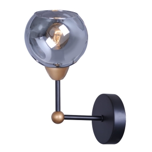 Kinkiet ASSARIA 1xE14 black+gold