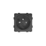 Gniazdo pojedyńcze do szklanych ramek czarne