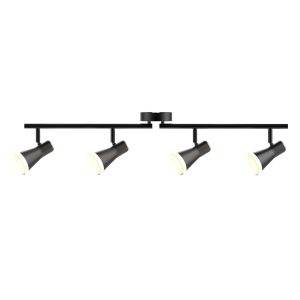 Lampa ścienno-sufitowa ruchoma LED BERG 4 Czarna