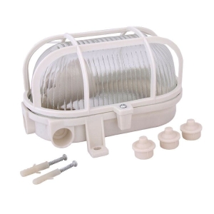 Oprawa kanałowa owalna lampa garażowa z plastikową siatką 60W 1043