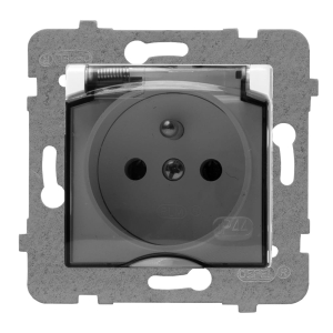 Gniazdo wtyczkowe hermetyczne z/u  bez ramki IP44  ROSA białe