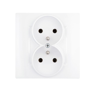 Gniazdo wtyczkowe podwójne z/u ROSA białe