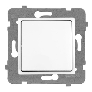 Łącznik dwubiegunowy bez ramki ROSA biały