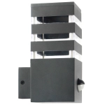 Kinkiet ogrodowy TEKSAS prosty grafit z czujnikiem ruchu i zmierzchu PIR 1xE27