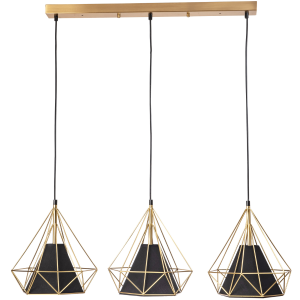 Lampa wisząca HIRA 3 Gold+Black 3xE27