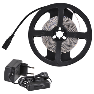 Zestaw taśma LED 24V 23W 360 LED 3m IP20 CIEPŁA 2700K + zasilacz + włącznik