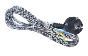 Przewód przyłączeniowy w oplocie tekstylnym PPO/3-1,8m 3x0,75 do żelazka