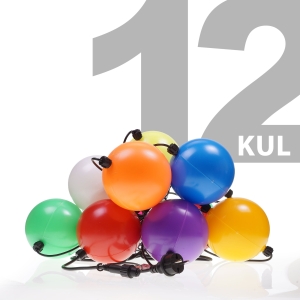 Lampki choinkowe polskie na zewnątrz LZ-LED-LD-12 lampion kule 12 sztuk
