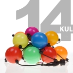 Lampki choinkowe polskie zewnętrzne LZ-LED-LD-14 lampion kule 14 sztuk