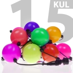 Lampki choinkowe polskie zewnętrzne LZ-LED-LD-15 lampion kule 15 sztuk