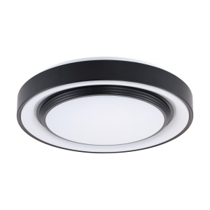 Plafon LED z pilotem ZYGMUNT 40 48W 38,5cm 3000-6000K IP44 czarny Polux Goldlux