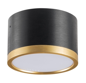 Oprawa natynkowa okrągła stała MIRELLA 1xGX53 czarno/złota