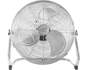 Wentylator podłogowy cyrkulator chrom 18" 120W 50cm metalowy przemysłowy 3 stopniowa regulacja 
