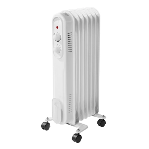 Grzejnik olejowy 7 żeberek 1500W 3 stopnie mocy termostat biały