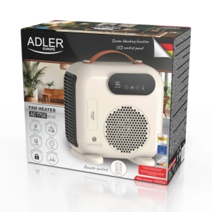 Termowentylator Adler AD 7756, z wyświetlaczem LED i pilotem, 