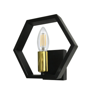 Lampa ścienna HONEY czarno-złota E14
