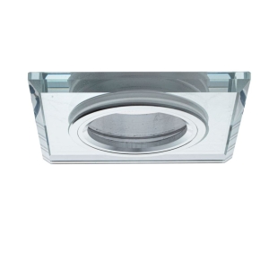 Oczko sufitowe szklane Kwadratowe Srebro